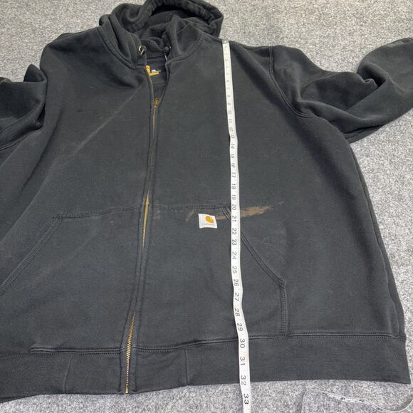 Carhartt Men's 4XL Rain Defender Original Fit Full-Zip Hooded Sweatshirt Black - Picture 6 of 9